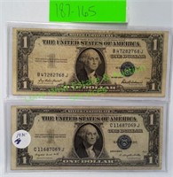 1935 Series F & G One Dollar Silver Certificates