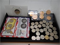 TRAY - MISC. COINS - SUSAN B. ANTHONY, SACAGAWEA D