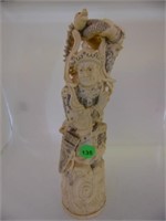 IVORY ASIAN MAN WITH SNAKE & MORE - 10"