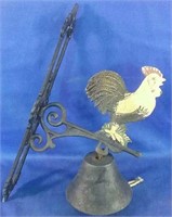 Cast Iron wall mounted rooster Bell