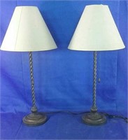 2 working lamps 23"H and matches lot 196
