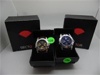 2 PC SECTOR WRIST WATCHES WITH ORIGINAL BOXES