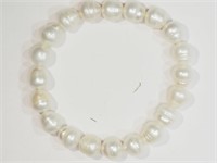 49F- freshwater pearl flexible bracelet -$60
