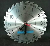 Metal Mastercraft shop clock 10" round