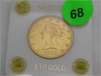 1903 GOLD EAGLE LIBERTY HEAD $10. COIN - CASED