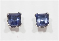 29F- 10k white gold lolite earrings - $150