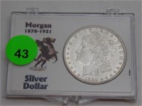 1884 SILVER MORGAN DOLLAR - CASED