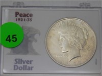 1922 SILVER PEACE DOLLAR - CASED