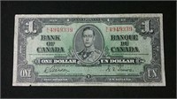 1937 Canada 1 Dollar bill