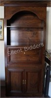 Wood Display Cabinet with Drop Down Front Panel