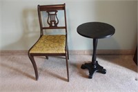 1940's Harp / Lyre Chair with Bombay Side Table