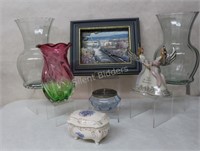 Glass Vases, Vanity Lidded Dish by Amadeus