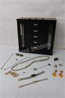 Jewelry Box, Rings, Watches, Necklaces & Brooches