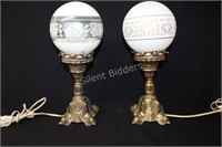 Accurate Casting Brass & Glass Table Lamps