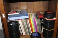 Large Collection of LP Albums & 45 Records