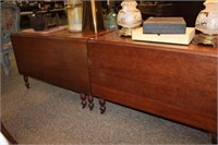 x2 Antique Drop side Cherry Tables w/ bead trim