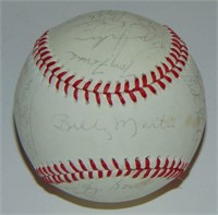 1977 NY Yankees Team Signed Baseball