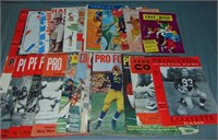 College and Pro Football Magazine and Program Lot.