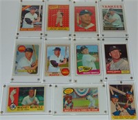 (11) 1950/60's Topps Mickey Mantle Cards