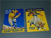 1958 & 1959 Los Angeles Rams Yearbooks