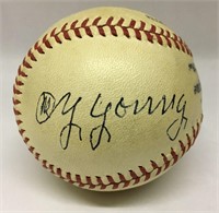 Single Signed Baseball. Cy Young. JSA.