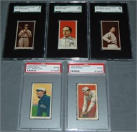 Lot of Five Graded Baseball Cards.