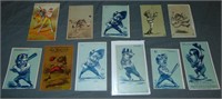 Lot of Eleven 19th Century Baseball Trade Cards.