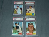 Graded 1960's Topps Card Lot of Four.
