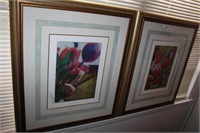 Two Framed Prints of Tulips in Realism