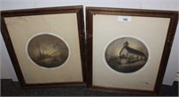 Two Framed Circular Prints Signed Limited