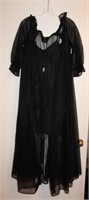 Vintage Sheer Black Negligee with Bed