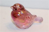 Fenton Glass Bird Figurine in Pink
