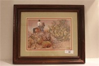 Original Painting of Rider in Brush Country