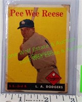Topps 1958 Pee Wee Reese Baseball Card