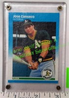 Fleer 1987 Jose Canseco Rookie Baseball Card
