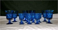 Blue Glass Golbet set - Total 13