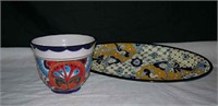 Hand painted in Mexio plate set