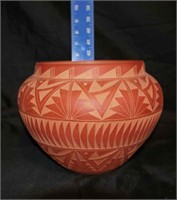 Large red Acoma pottery piece