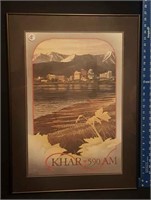 KHAR 590 AM Anchorage framed poster