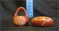 Set of two Native American Pottery Pieces