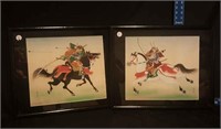 Set of two Oriental Warrior prints