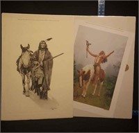 2 Prints- American Native print by Chuck Ren