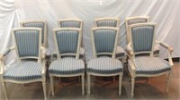 Eight French Provincial Style Dining Room Chairs