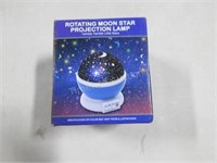 Rotating Moon Star Projection Lamp