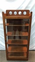 Rustic Oak Wood Curio Cabinet