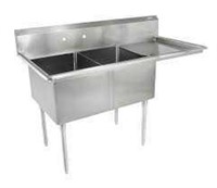 New Double Stainless Steel Sink with Side Splash