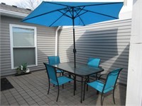 lightweight outdoor patio table & 4 chairs set