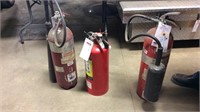 Three Fire Extinguishers