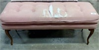 Vintage padded bench, needs recovering