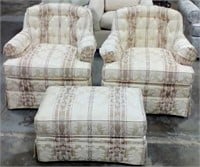 2 PC. Drexel armchairs with swivel base